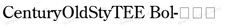 CenturyOldStyTEE Bol字体转换
